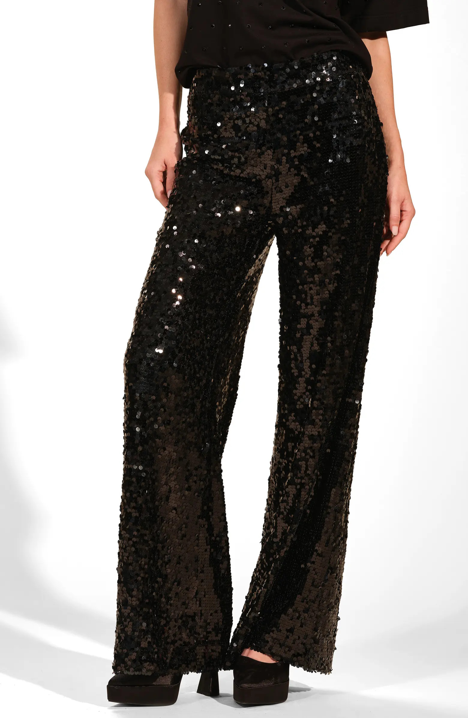 Sequin Wide Leg Pants | Nordstrom