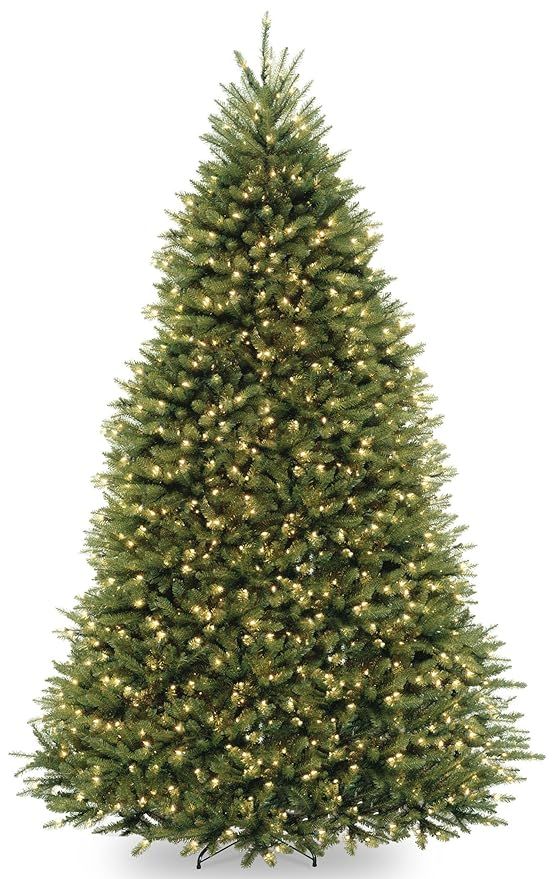 National Tree 9 Foot Dunhill Fir Tree with 900 Dual LED Lights and 9 Function Footswitch, Hinged ... | Amazon (US)