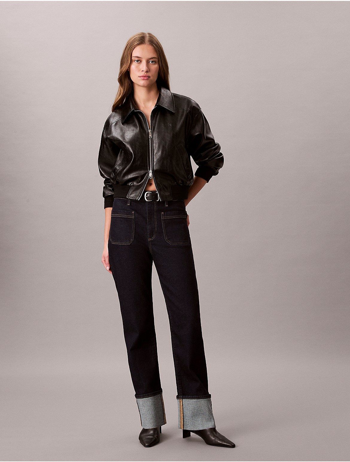 Calvin Klein Women's Relaxed Straight Cuff Jeans - Blue - 24W x RL | Calvin Klein (US)