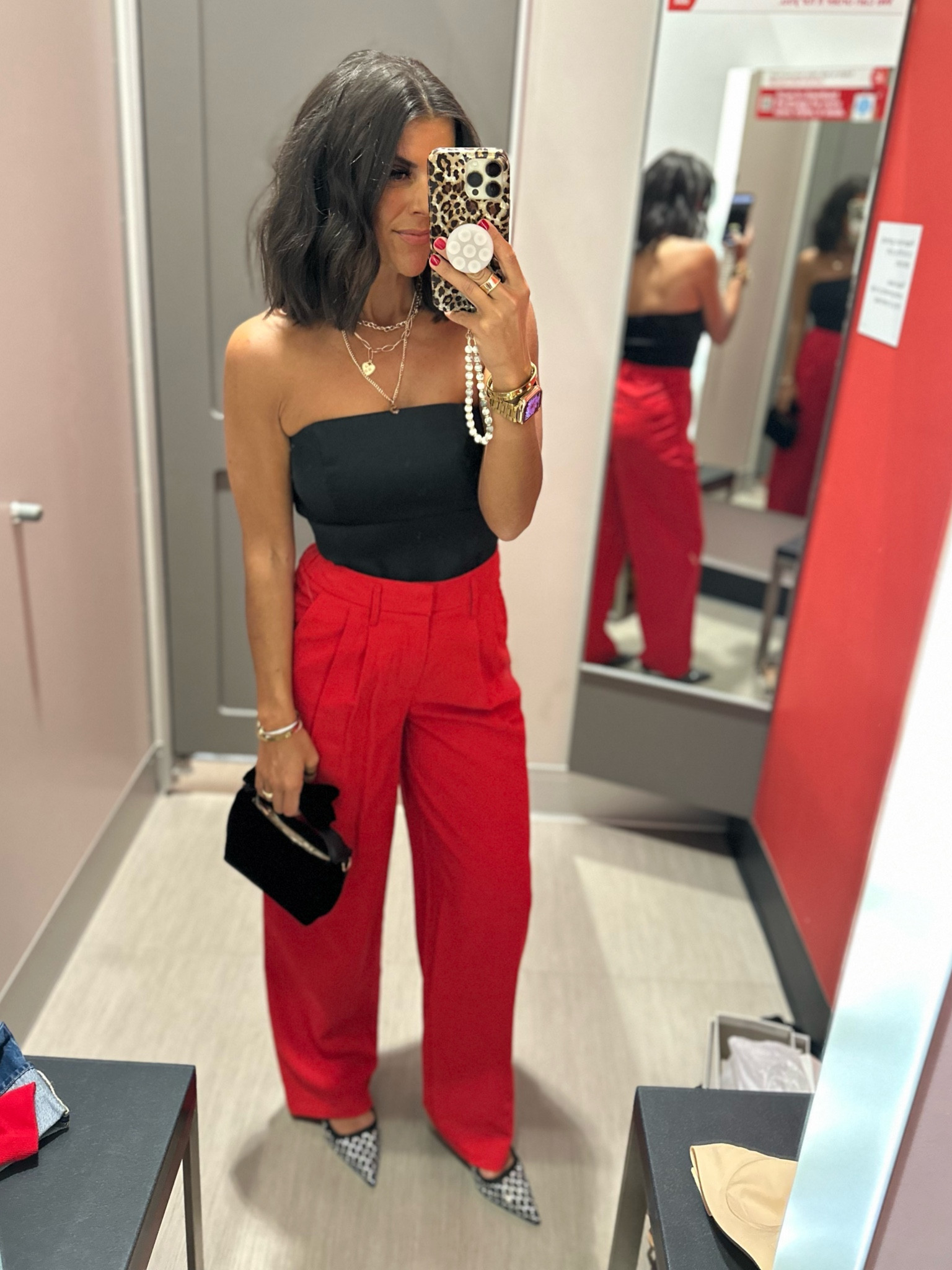 Target Holiday outfit! 30% off! Size small in top; size 2 in red trousers 

#LTKSaleAlert #LTKFindsUnder50 #LTKFindsUnder100
