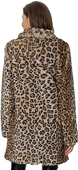 Bellivera Womens Leopard Print Fleece Coat, Fall and Winter Fashion Fuzzy Jacket Faux Fur Fluffy ... | Amazon (US)