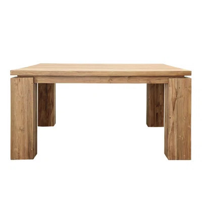 Micah 63" Wide Teak Dining Table, Natural | Perigold