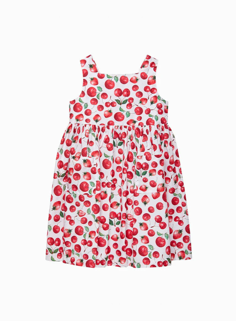 Strawberry & Cherry Adelina Summer Dress | Trotters Childrenswear