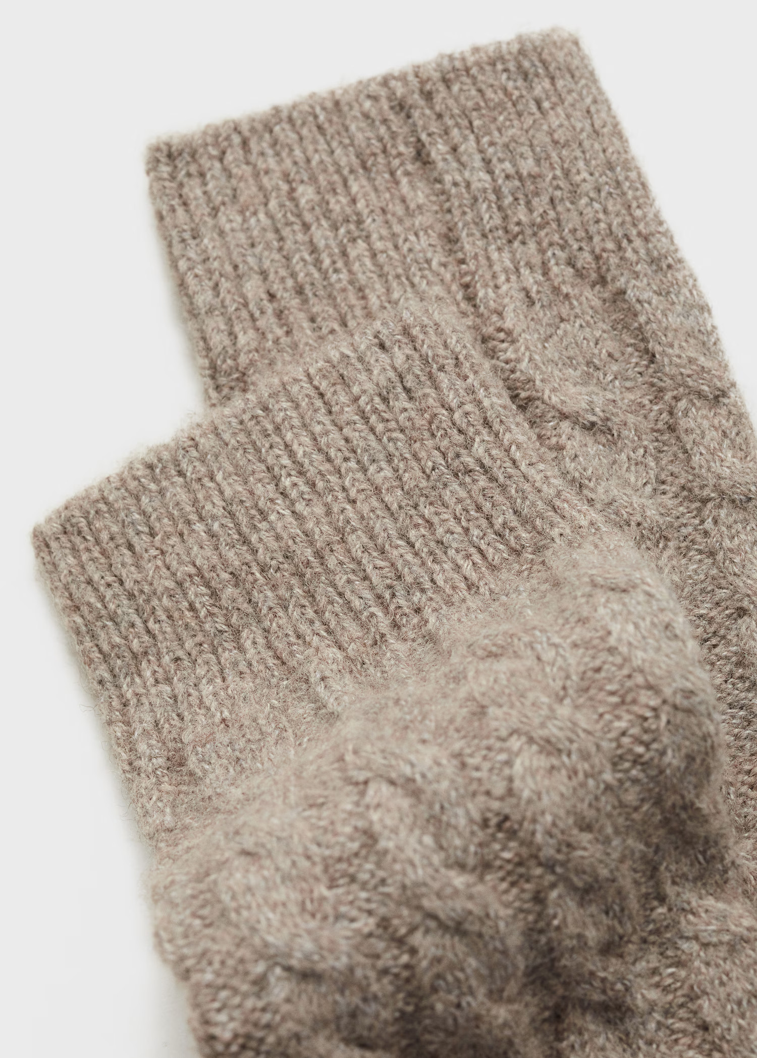 2 pack braided chunky-knit socks | MANGO (UK)