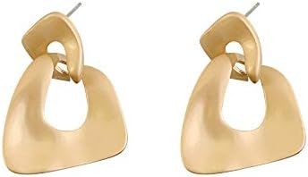 Irregular Shape Gold Earrings For Women, Gold Jewelry Birthday Gifts For Girls，Popular Trendy T... | Amazon (US)