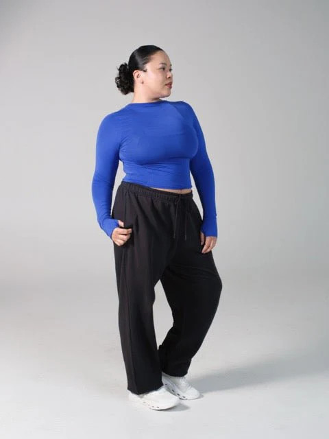 Halo Long Sleeve Baby Tee - Rio Blue | Buffbunny Collection