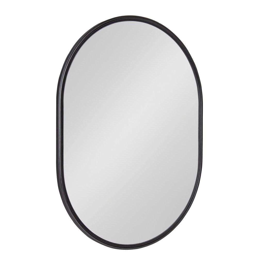Kate and Laurel Medium Oval Black Modern Mirror (24 in. H x 18 in. W)-217762 - The Home Depot | The Home Depot