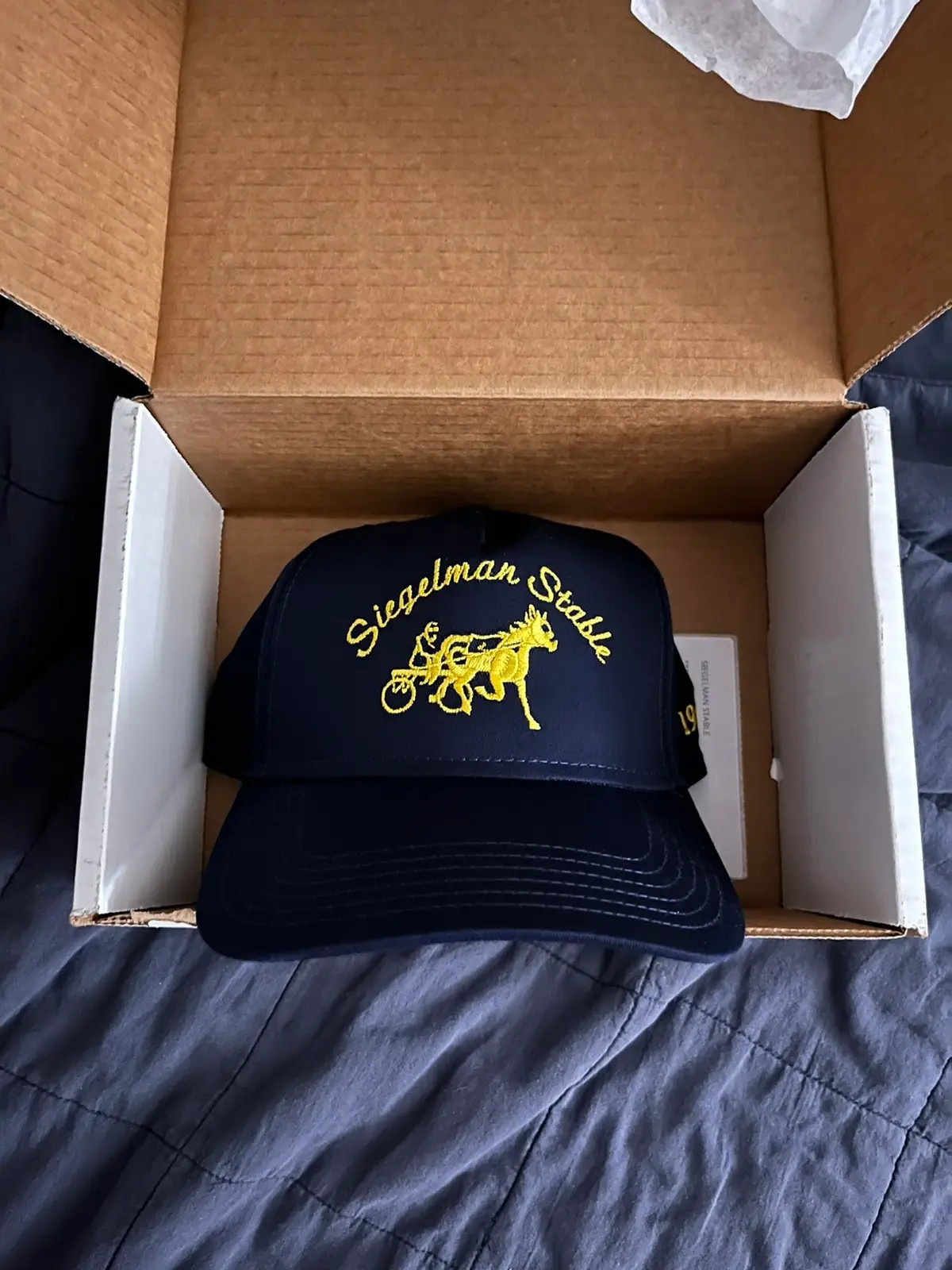 Siegelman Stable DS NAVY/YELLOW SIEGELMAN STABLE HAT | Grailed | Grailed