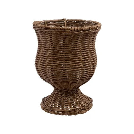 Goblet Urn Shape Woven Planter, 9", 1Count, Dark Brown, by EVAMOKE | Walmart (US)
