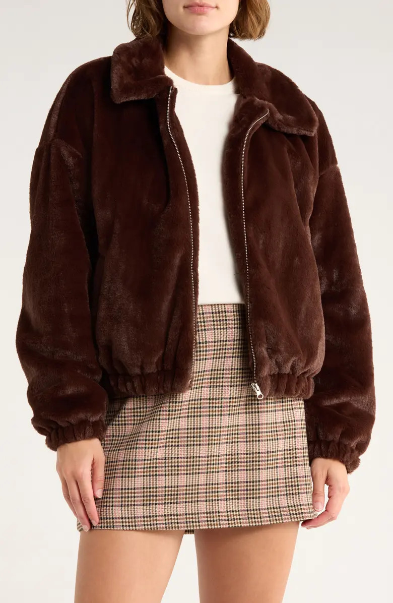 Thread & Supply Faux Fur Zip Bomber Jacket | Nordstromrack | Nordstrom Rack