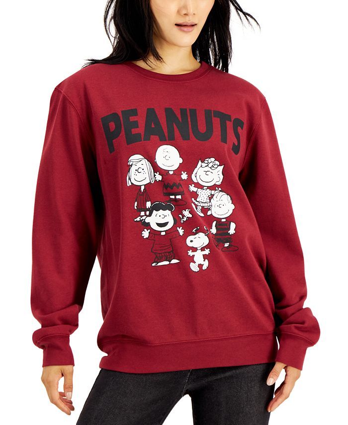 Peanuts Juniors' Fleece Crewneck Sweatshirt & Reviews - Tops - Juniors - Macy's | Macys (US)