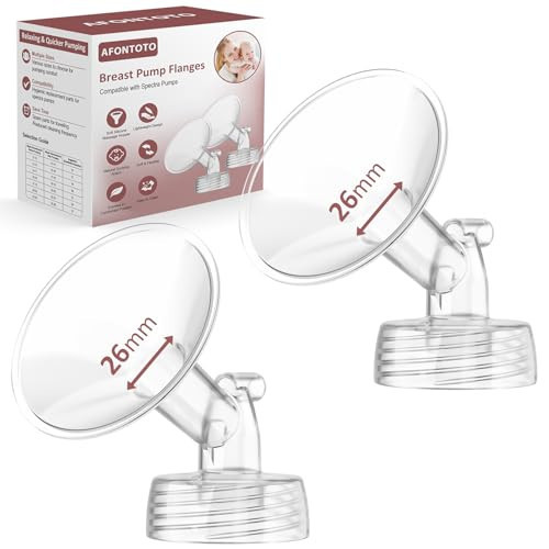 26mm Flanges Compatible with Spectra S2 S1 9 Plus Synergy Gold Breastpump, Not Original Spectra Replacement Pump Parts, Wide Mouth Flange Accessories for Elastic Nipples Work with Backflow Protector | Amazon (US)