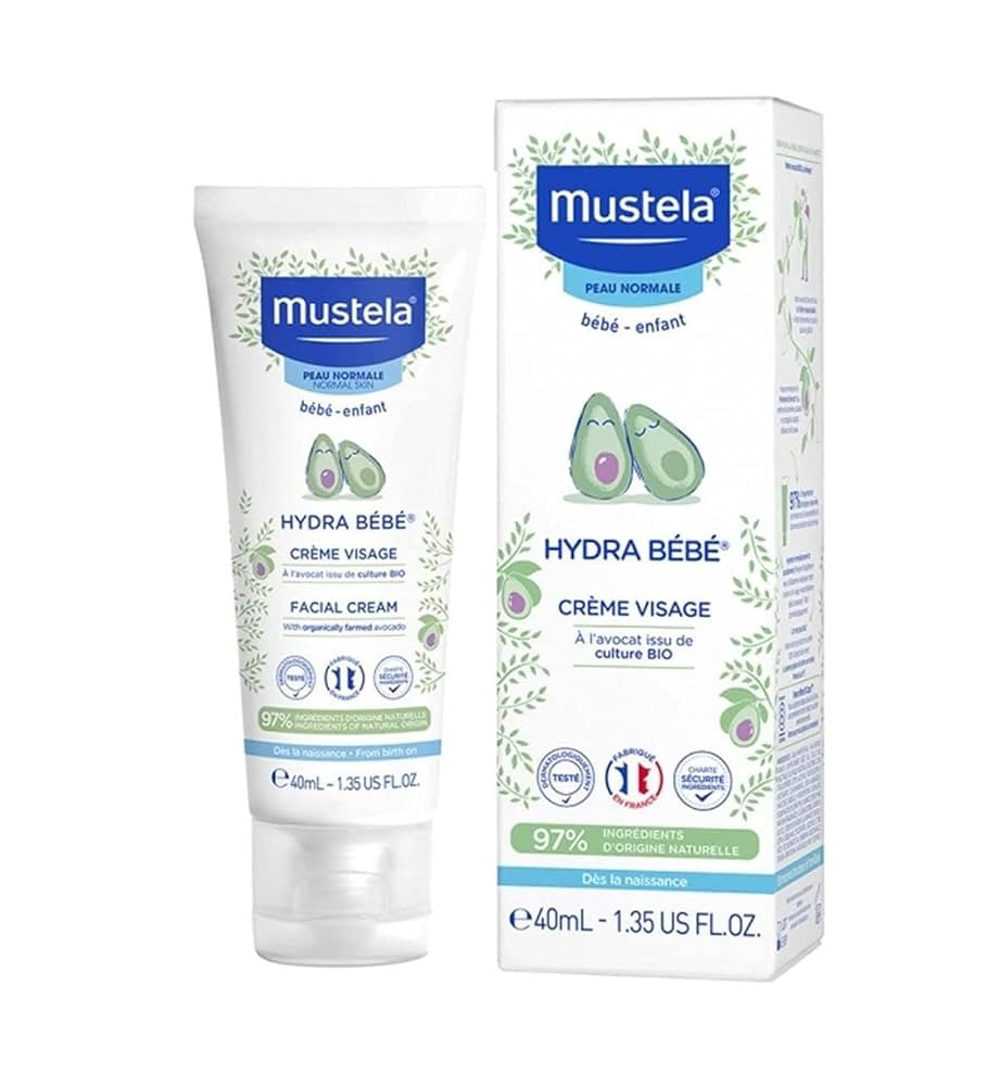 Mustela Hydra Bebe Face Cream – Daily Baby Moisturizer with Natural Avocado, Jojoba Oil & Shea ... | Amazon (US)