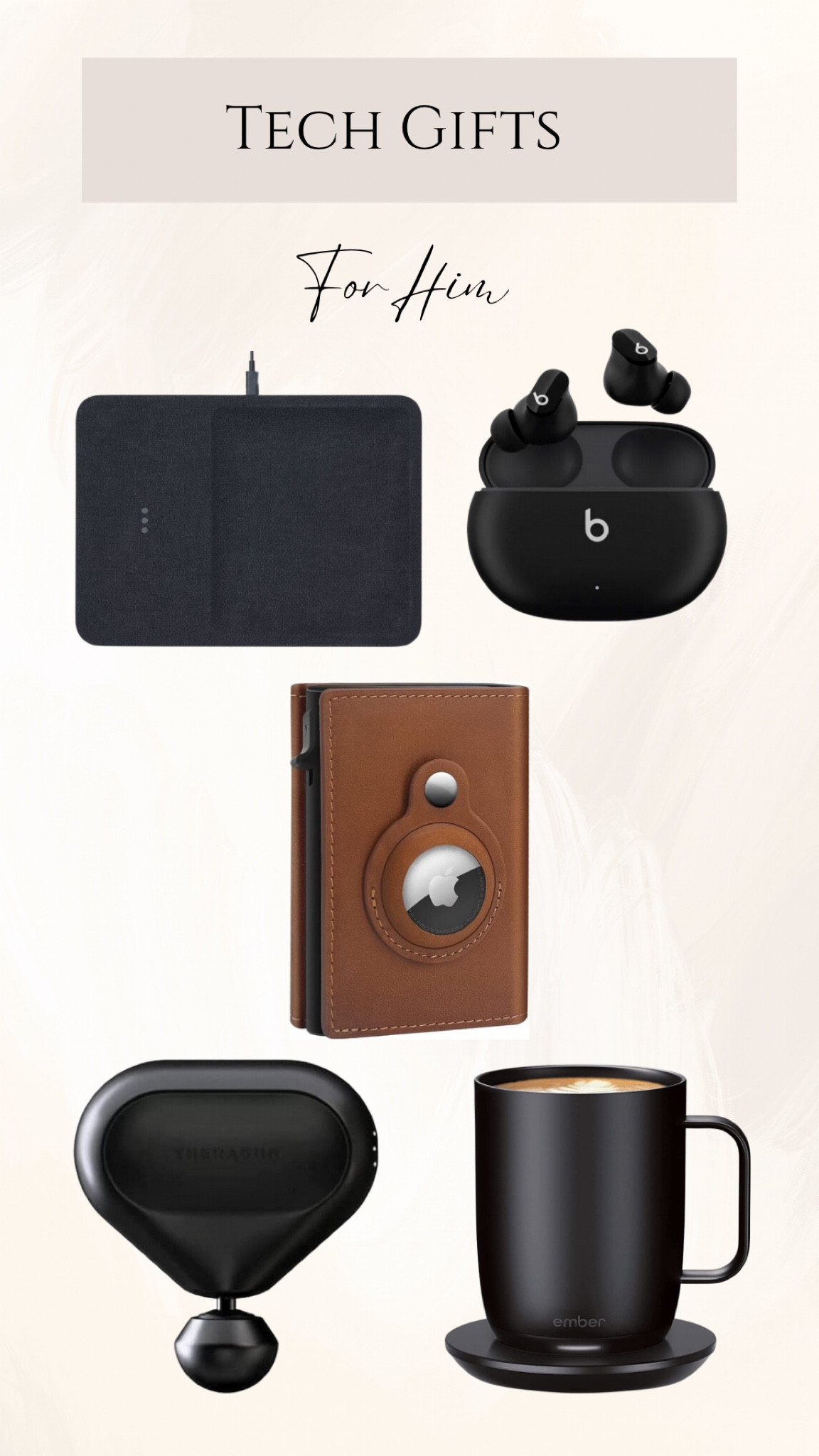 Tech gifts for him. Tech gifts for men. Beats Earbuds. Theragun. Technology gift guide. 

#LTKGiftGuide #LTKHoliday #LTKmens