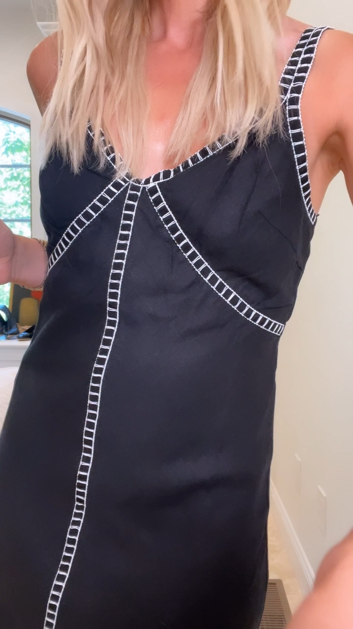 The best black linen dress for this part of the summer into the fall. 

#LTKStyleTip
