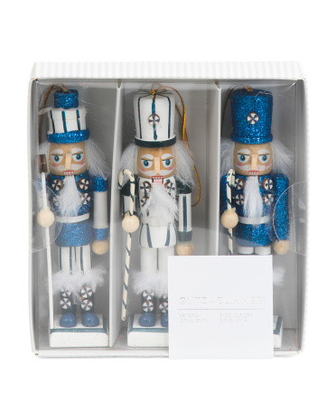Set Of 3 Soldier Nutcracker Ornaments | TJ Maxx