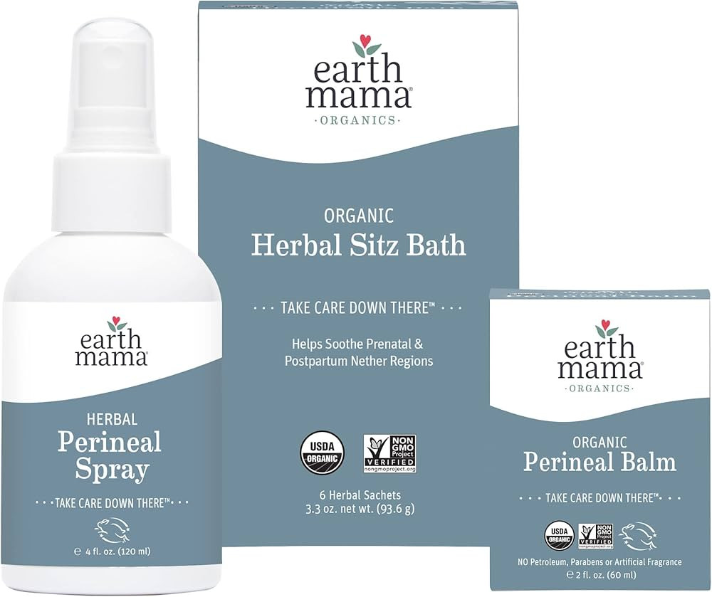 Amazon.com : Earth Mama Postpartum Recovery Kit, Take Care Down There® Trifecta with Organic Per... | Amazon (US)