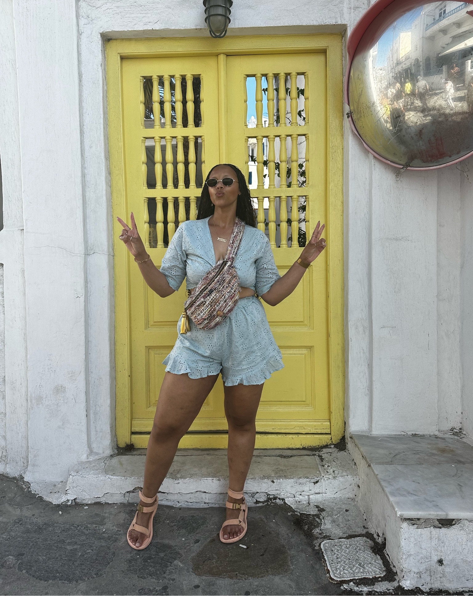 💛💙🩵 The belt bag linked is the smaller version. I’m wearing the larger sized one  

#LTKeurope #LTKtravel #LTKmidsize