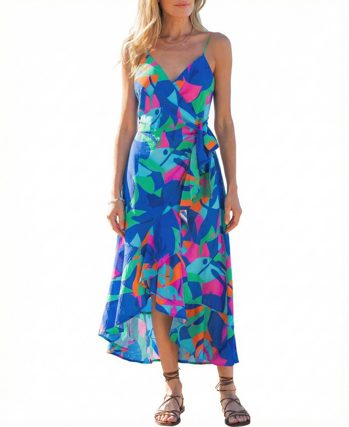 Cupshe Women's Out of This World Abstract Midi Beach Dress - Medium blue | Macy's