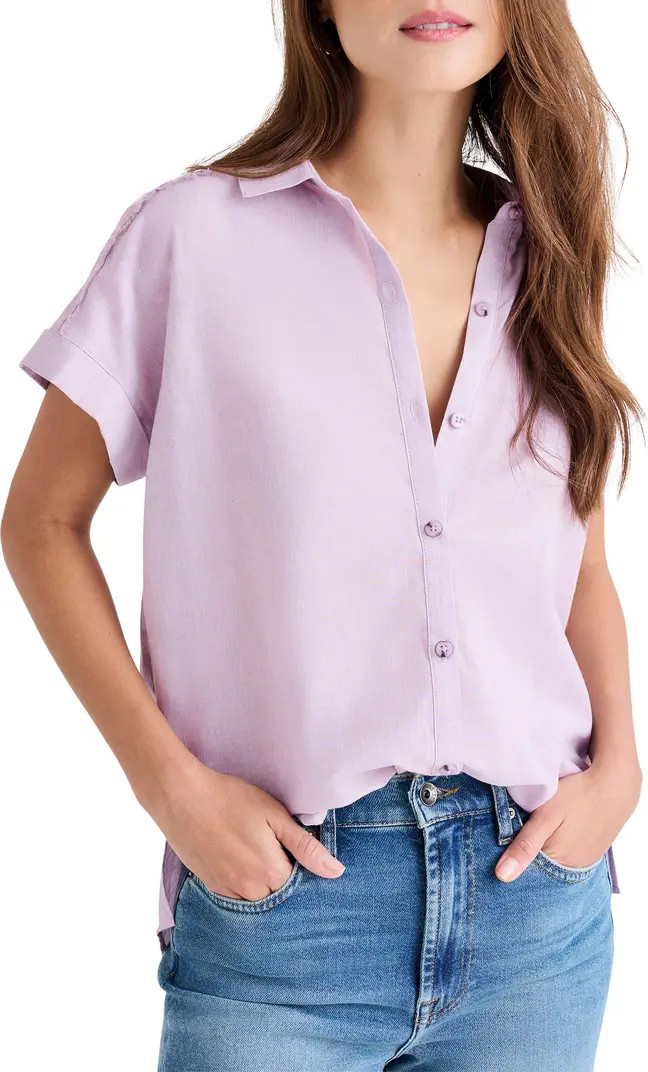 Logan Fray Short Sleeve Button-Up Shirt | Nordstrom