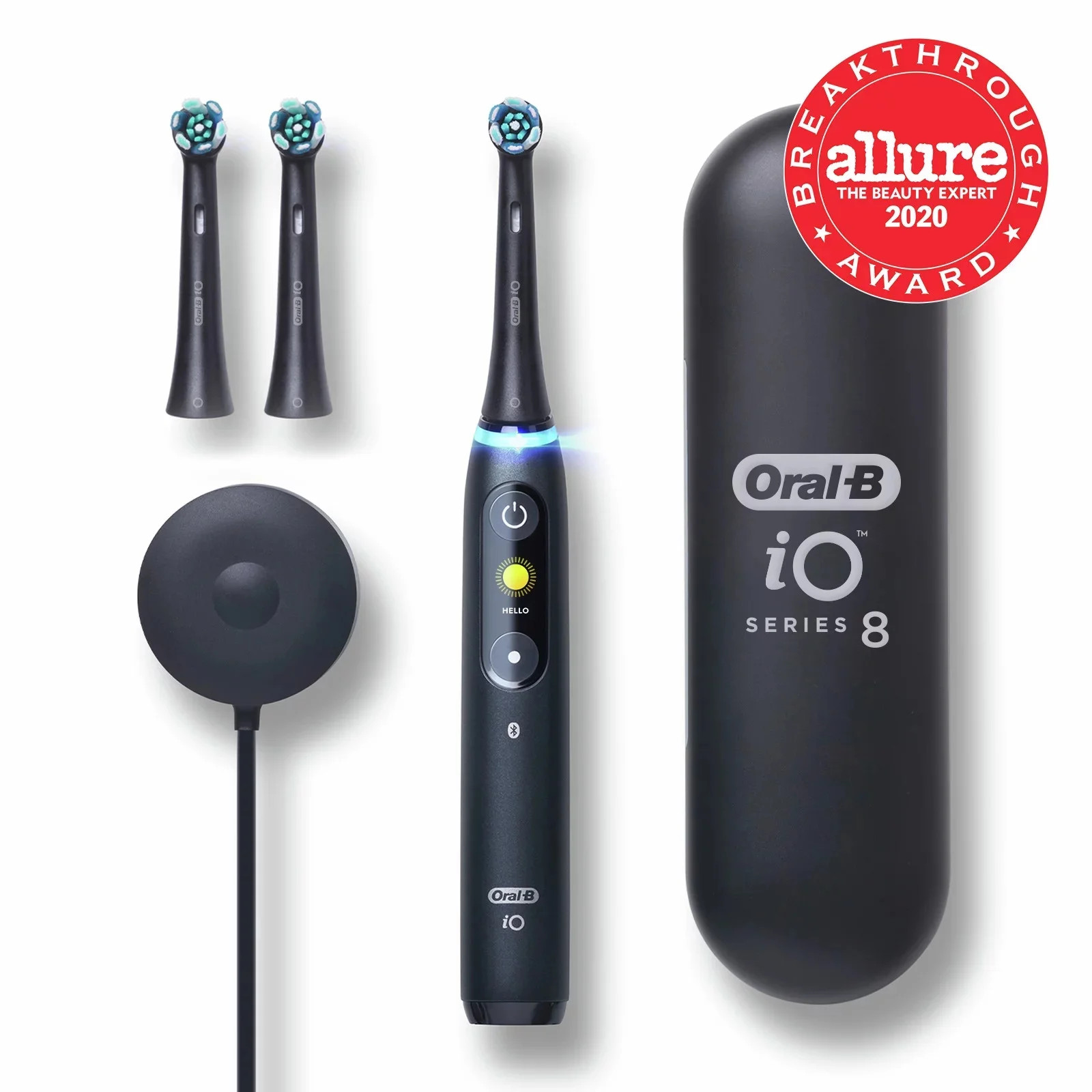 Oral-B iO Series 8 Electric Toothbrush with 3 Brush Heads, Black Onyx - Walmart.com | Walmart (US)