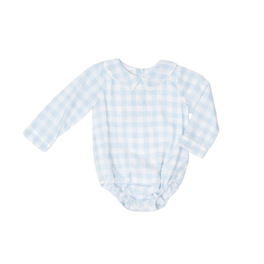 Philip Soft Blue Check Bubble | The Oaks Apparel Company