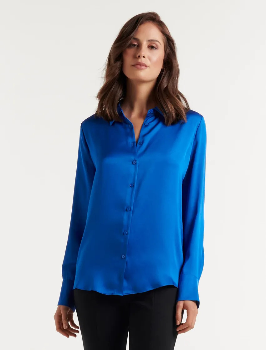 Eva Satin Shirt | Forever New (AU)