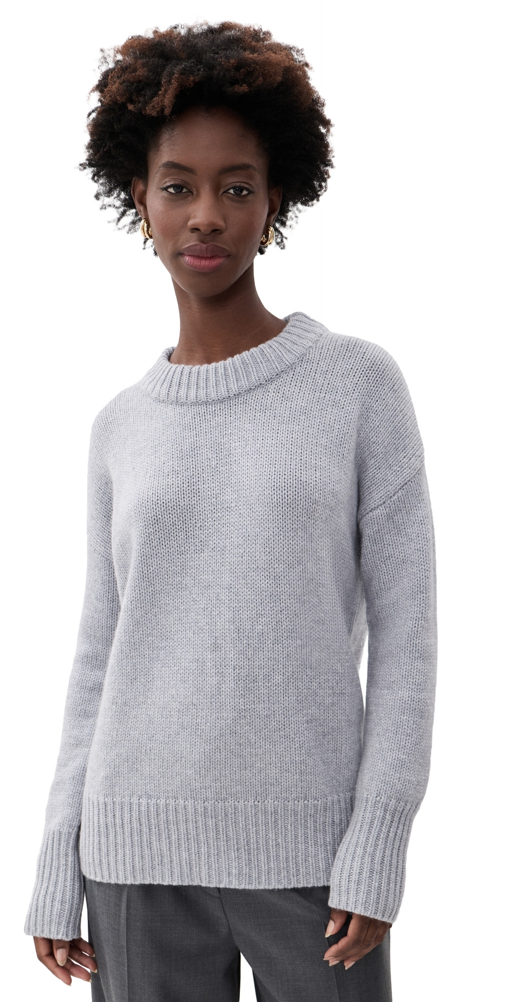 La Ligne Solid Marin Sweater Grey M | Shopbop