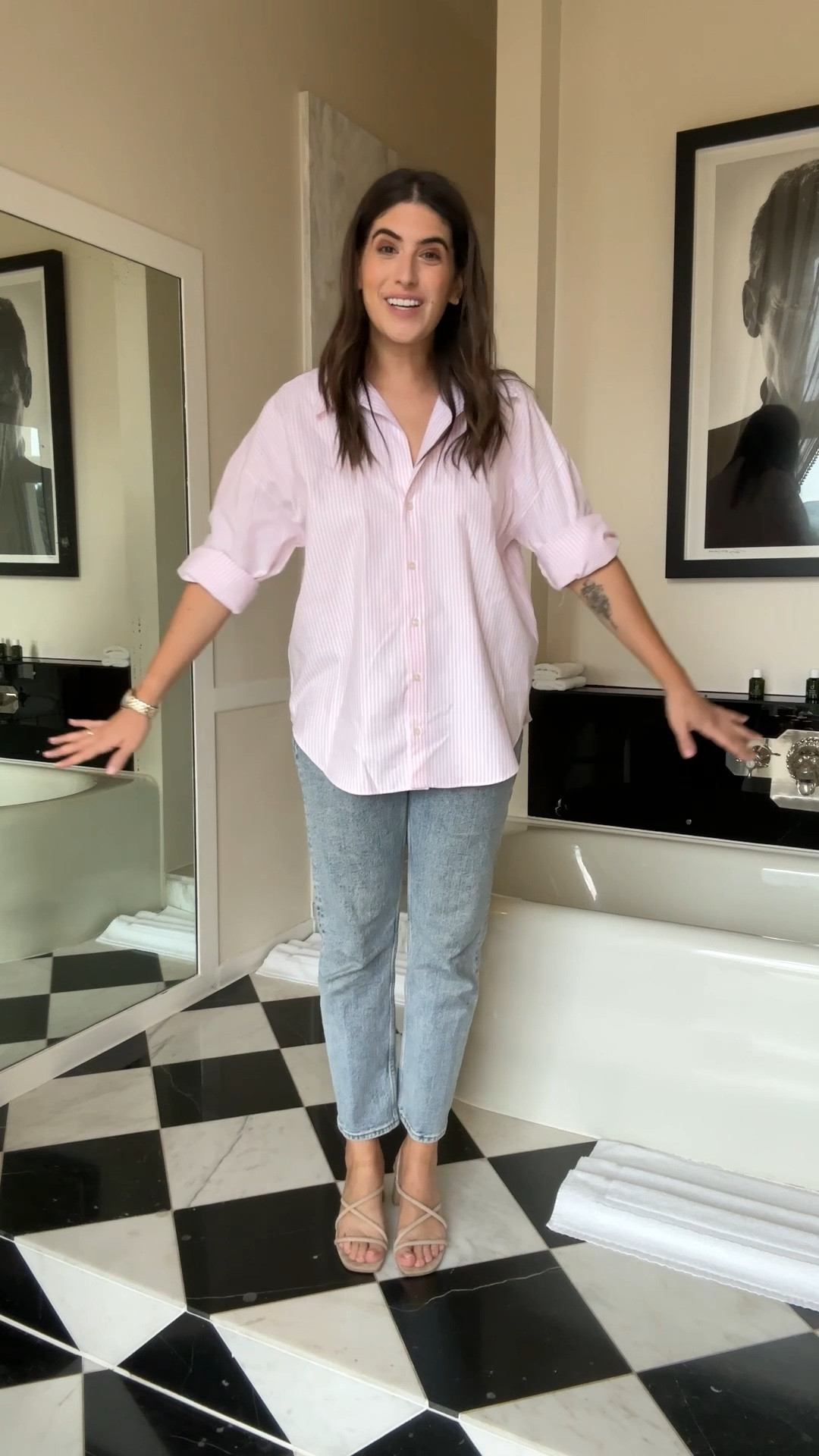 GRWM pink party. Dinner party. Casual chic. Jeans and heels. 

#LTKeurope #LTKstyletip #LTKSeasonal