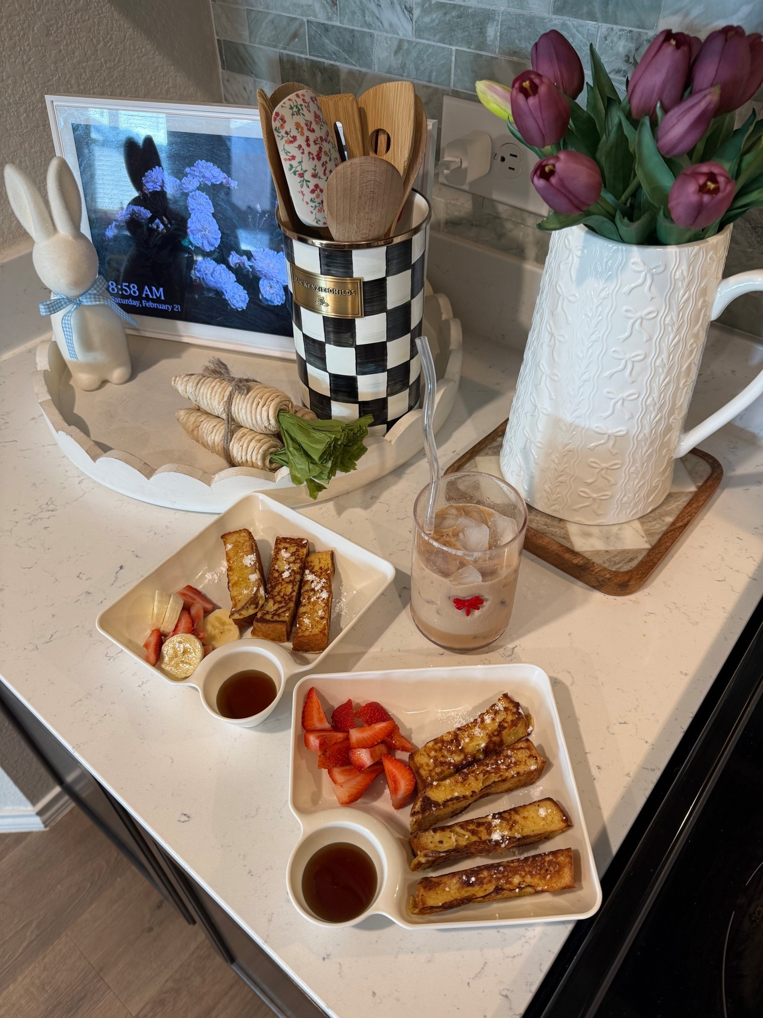 Homemade French toast sticks for weekend breakfast! We love these plates with the little sauce compartment, so perfect for easy dipping! ￼

#LTKmomlife #LTKfoodie #LTKSeasonal