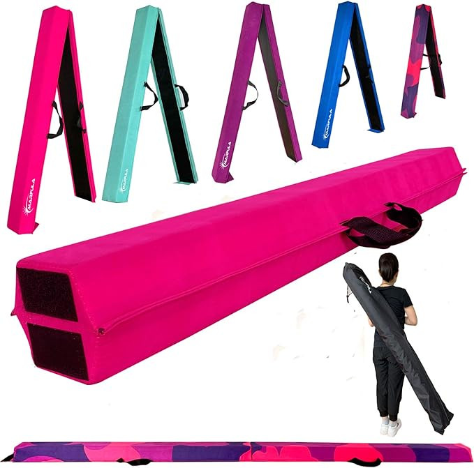 6 FT / 8 FT / 9 FT Folding Gymnastics Beam Foam Balance Floor Beam - Extra Firm - Suede Cover - A... | Amazon (US)