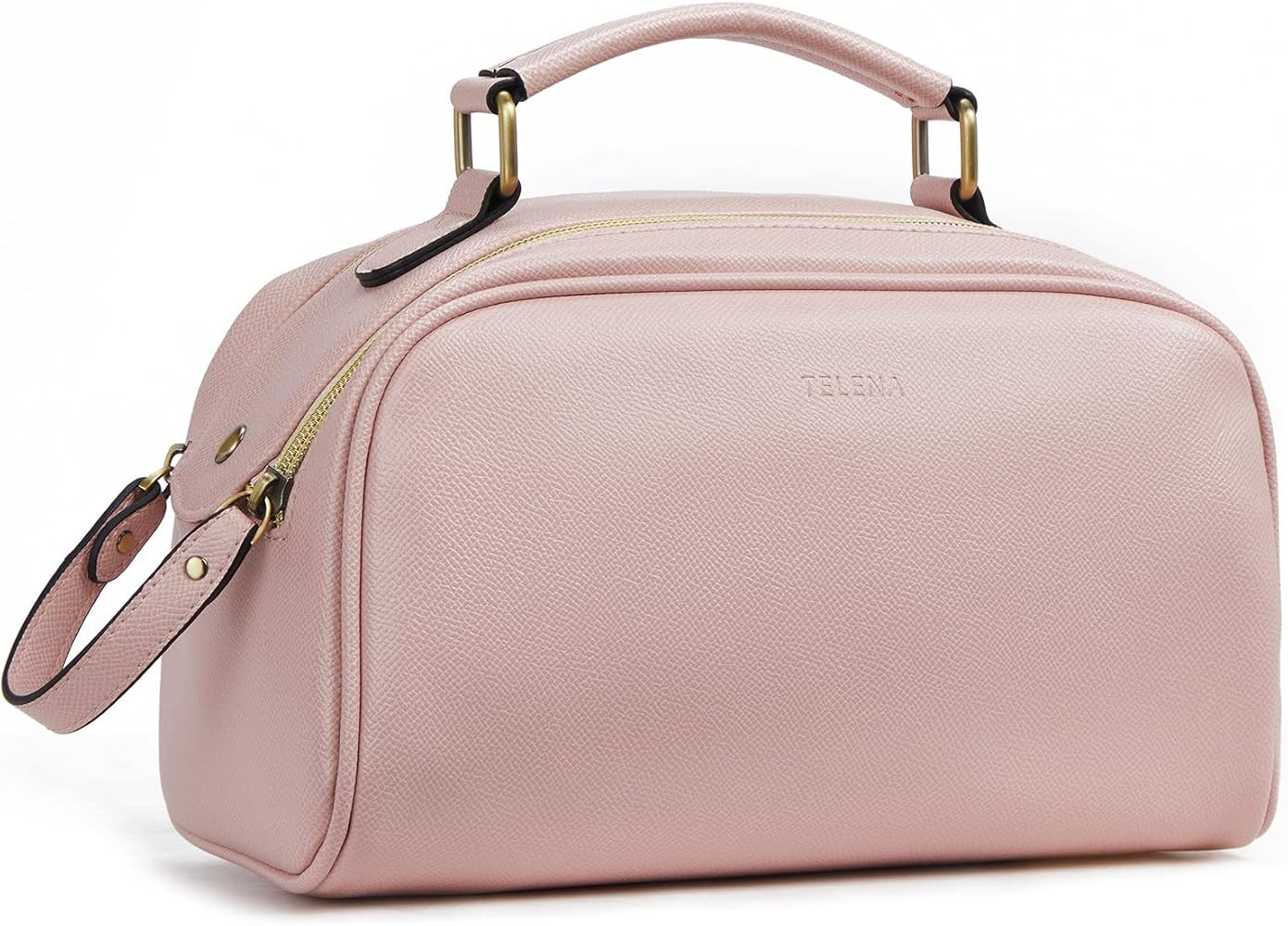 Travel Toiletry Bag Makeup Cosmetic Bags for Women Waterproof PU Leather Toiletry Organizer Porta... | Amazon (US)