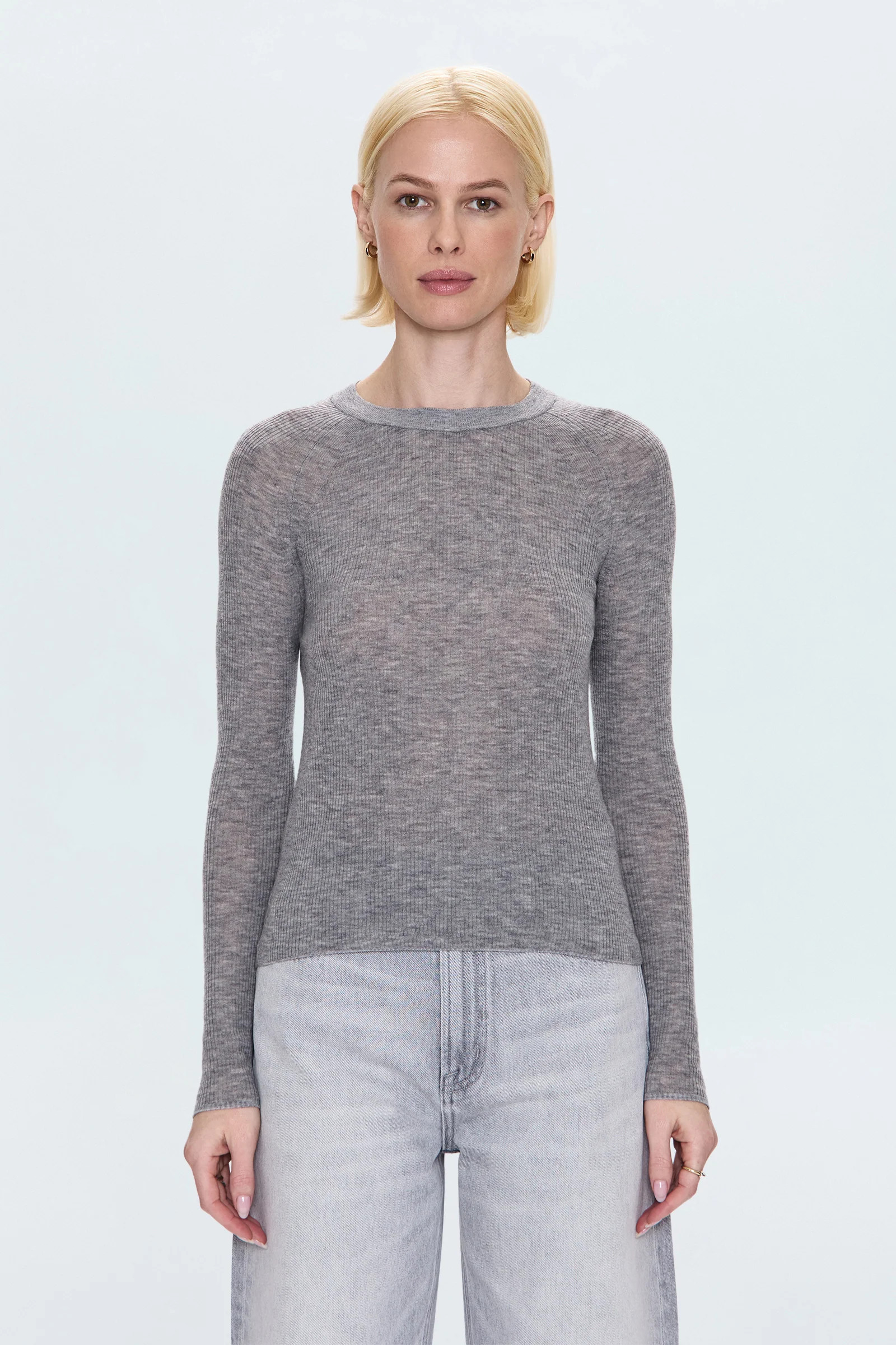 Juno Feather Weight Sweater - Heather Charcoal | Pistola Denim