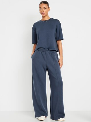 High-Waisted Bounce Fleece Wide-Leg Sweatpants | Old Navy (CA)