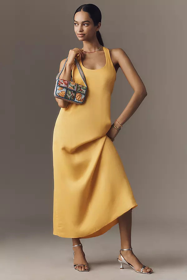 By Anthropologie Sleeveless Linen Blend Maxi Dress | Anthropologie (US)