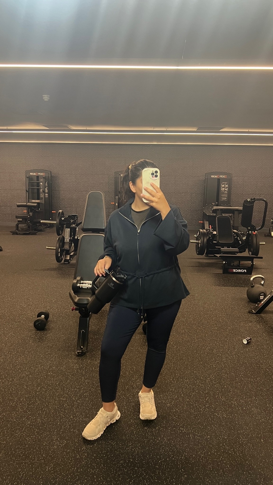 navy blue gym attire