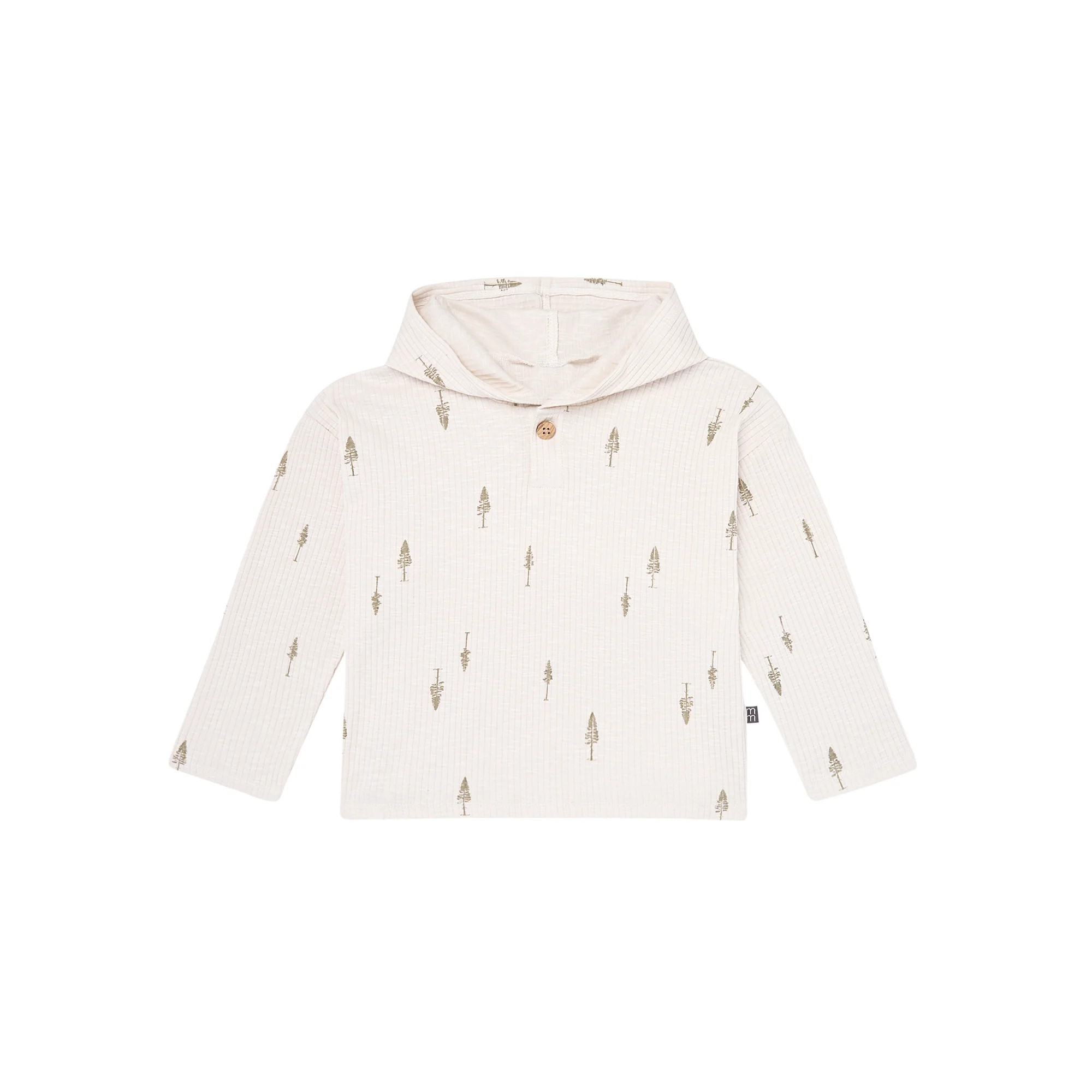 Modern Moments by Gerber Toddler Boy Organic Long Sleeve Hooded Henley Tee, Sizes 12 Months - 5T | Walmart (US)