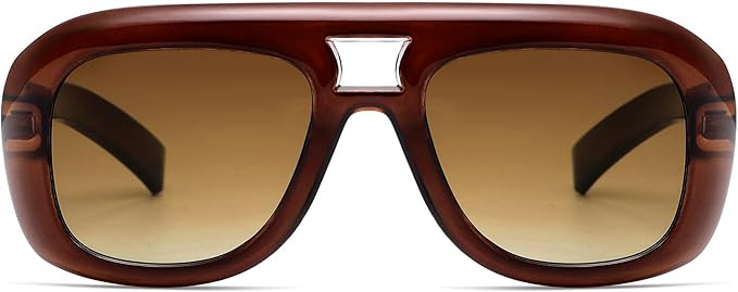 SOJOS Retro Oversized Aviator Sunglasses for Women Men,Trendy Vintage Square Aviators 90s Sun Gla... | Amazon (US)
