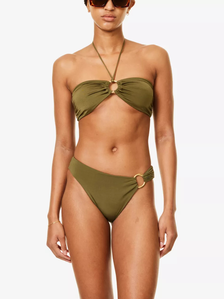 Acapulco Ring-Hardware Halter Bikini Top | Selfridges