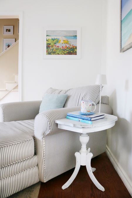 The happiest corner with the cutest little reading lamp 

Home decor, coastal decor, lamp, lighting, coastal home, preppy, preppy home, chaise lounge 

#LTKhome #LTKfindsunder100