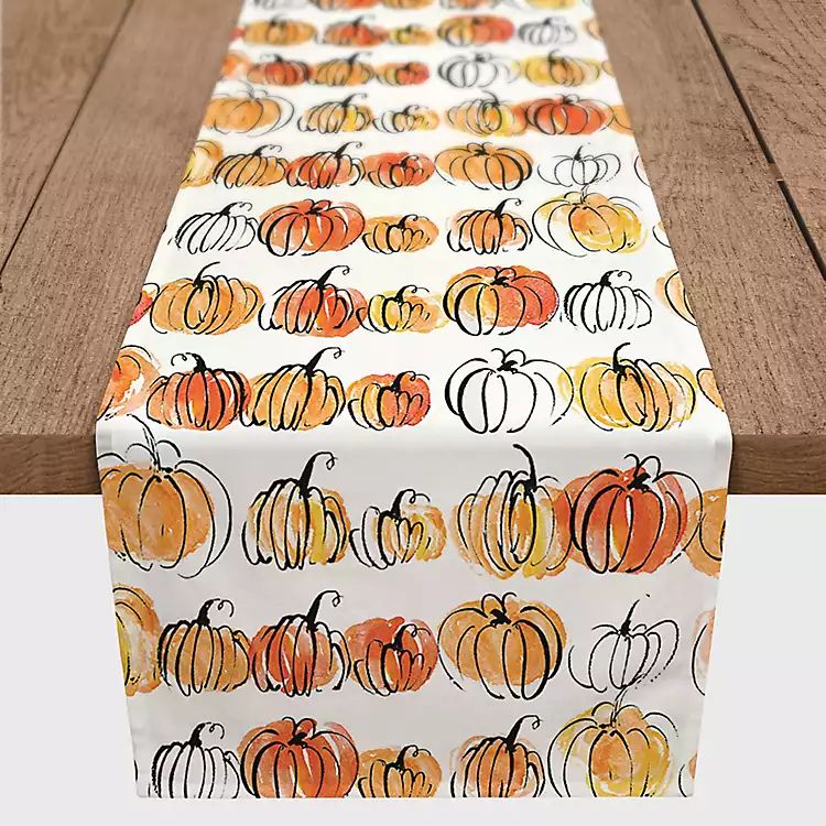 Watercolor Pumpkins Table Runner | Kirkland's Home