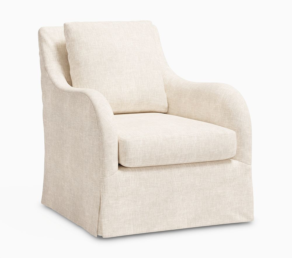 Kelsey Slipcovered Swivel Glider | Pottery Barn Kids