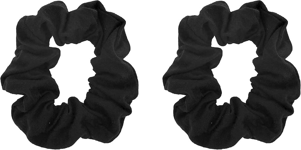 Set of 2 Solid Scrunchies (Black) | Amazon (US)