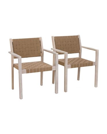 Set Of 2 Outdoor Woven Dining Chairs | TJ Maxx