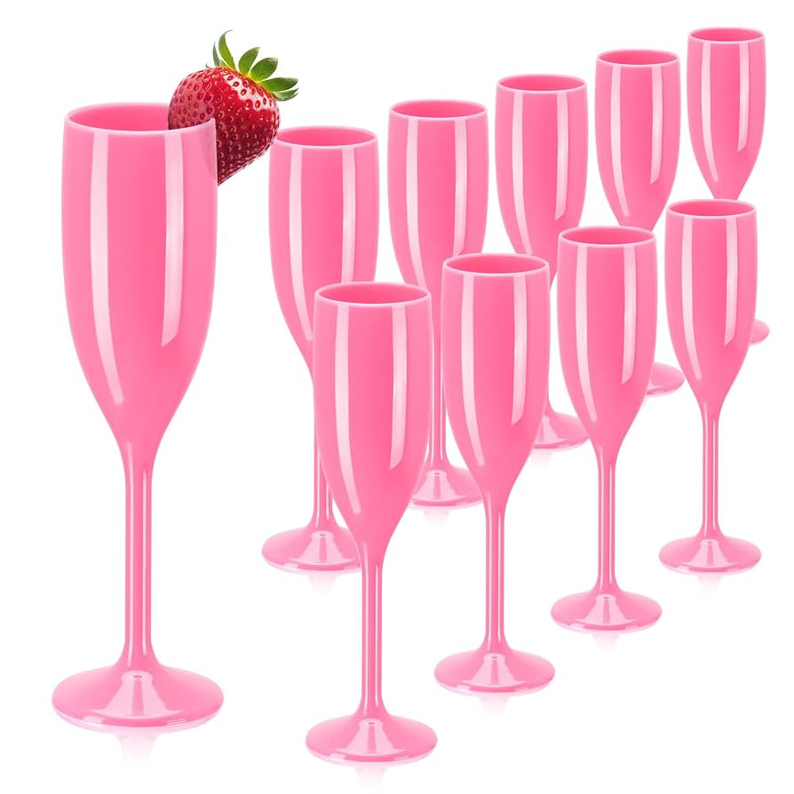 XUWAIDSGN Champagne Flute Acrylic Champagne Glasses Wedding Toasting Champagne Flute Goblet Plast... | Amazon (US)