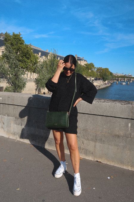 casual fall outfit with sweater dress, wearing m and sneakers tts

#LTKfindsunder100 #LTKeurope #LTKSeasonal