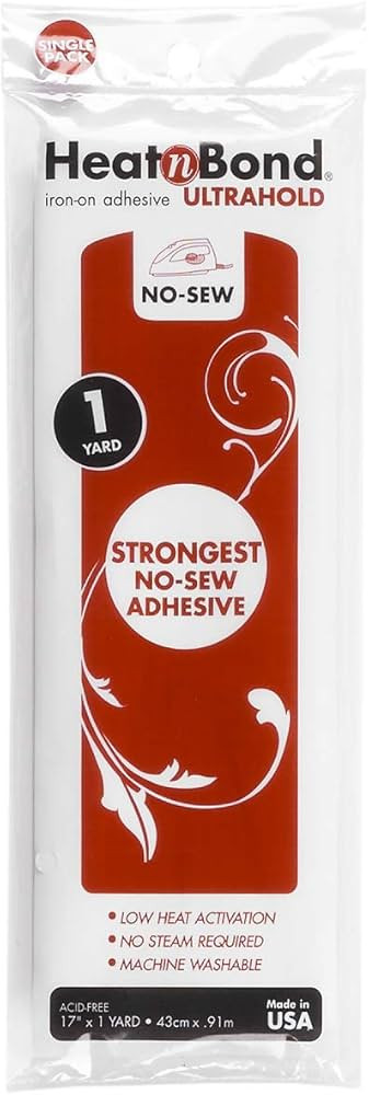 HeatnBond UltraHold Iron-On Adhesive, 17 Inches x 1 Yard | Amazon (US)