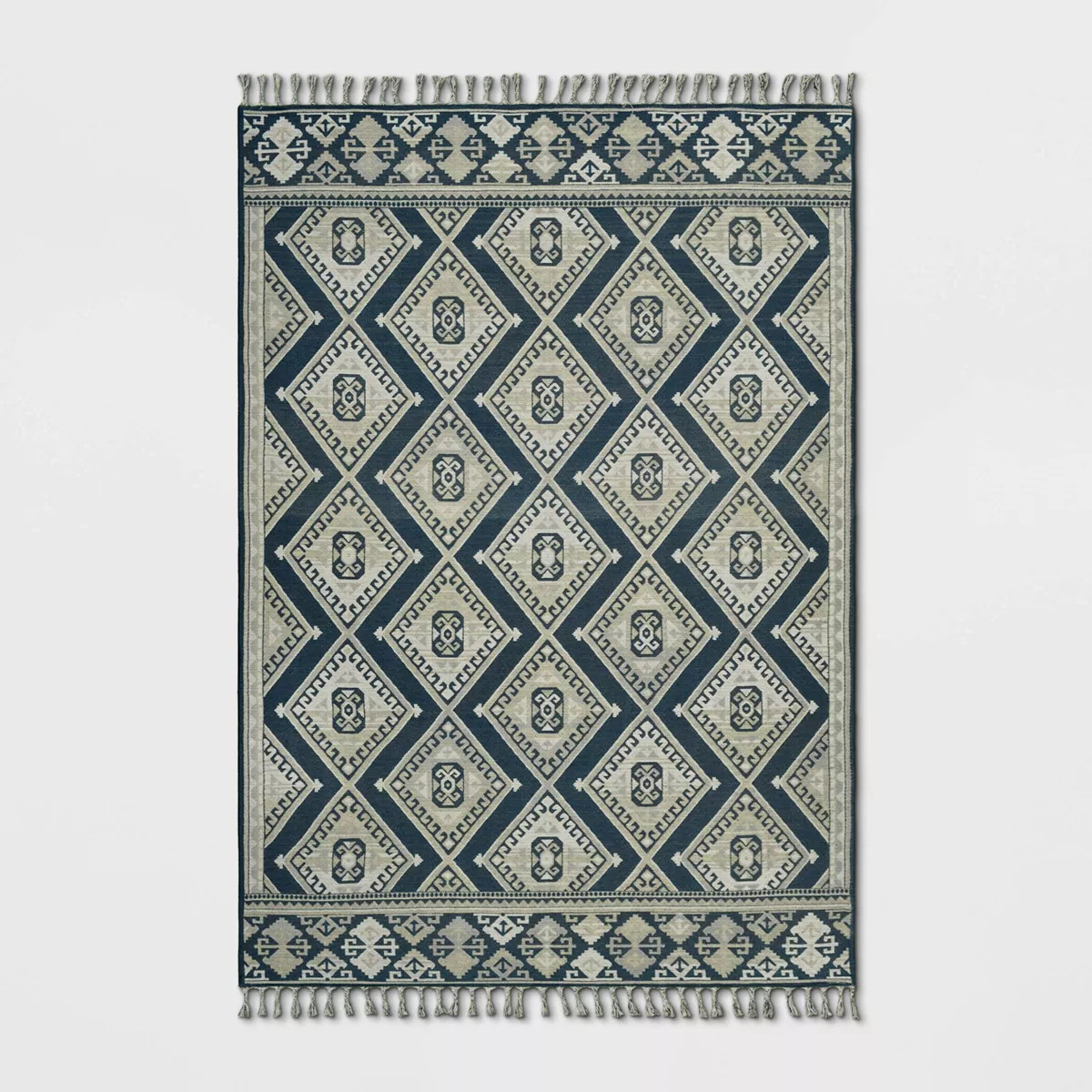 7'x10' Diamond Woven Area Rug Navy - Threshold™ | Target