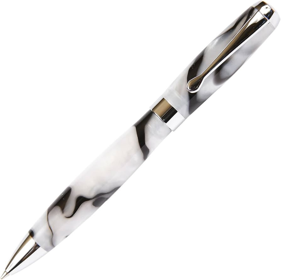 Lanier Tuscany Ballpoint Pen – Black & Pearl Marbleized Gloss Body with Chrome Accents, Twist A... | Amazon (US)
