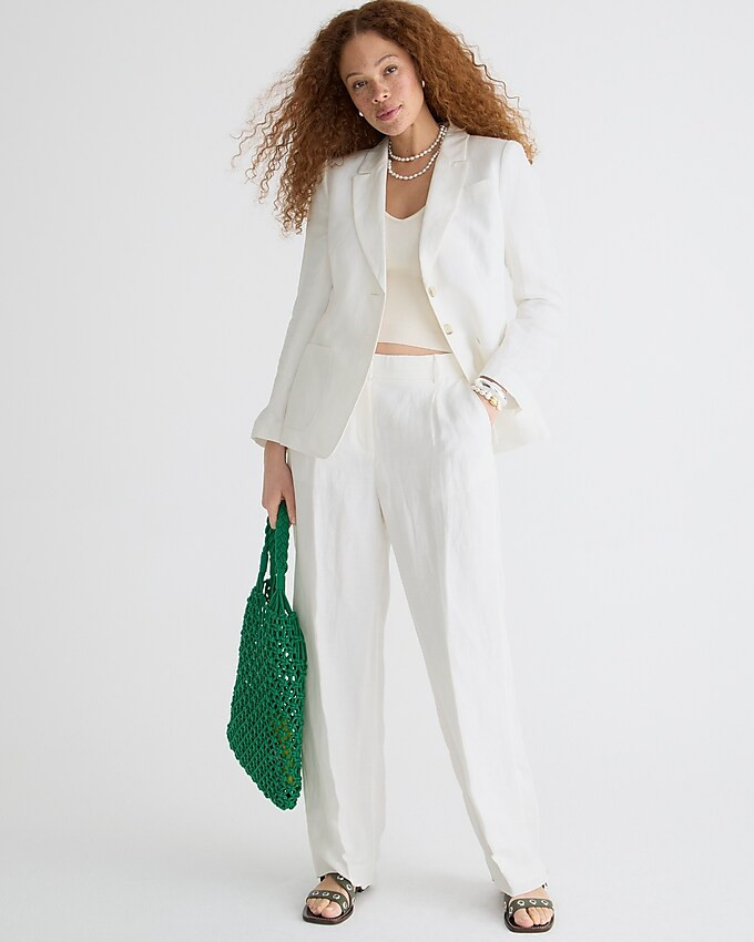 Straight-leg essential pant in Chelsea linen-cupro blend | J. Crew US